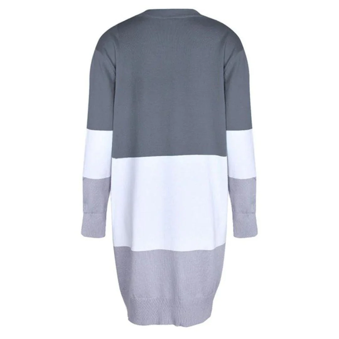 Heidi-Mode | Strickjacke mit Farbblock und Offener Front - Image 8