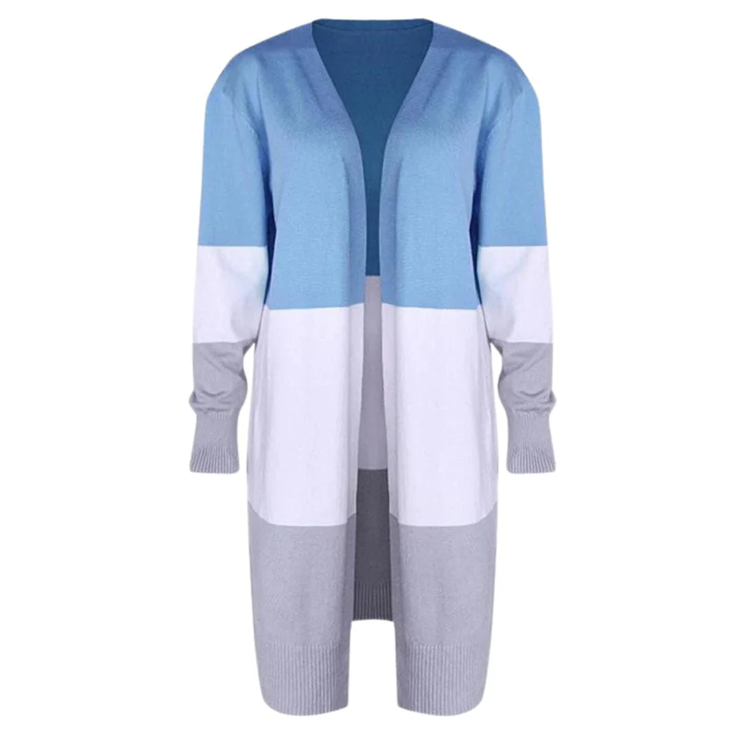 Heidi-Mode | Strickjacke mit Farbblock und Offener Front - Image 9