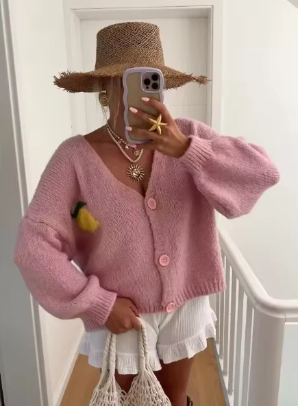 Heidi-Mode | Strickpullover mit Zitronenprint für Damen - Image 7