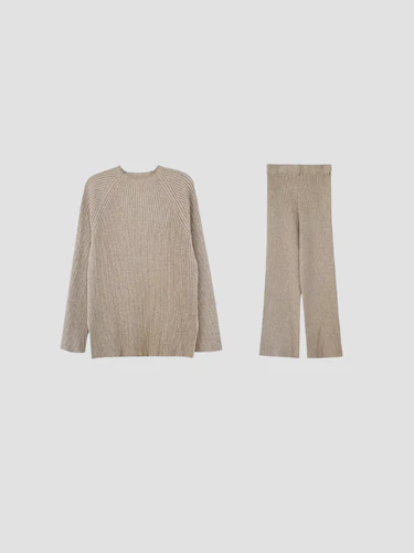 Heidi-Mode | Strickset Aus Weichem Rippstrick