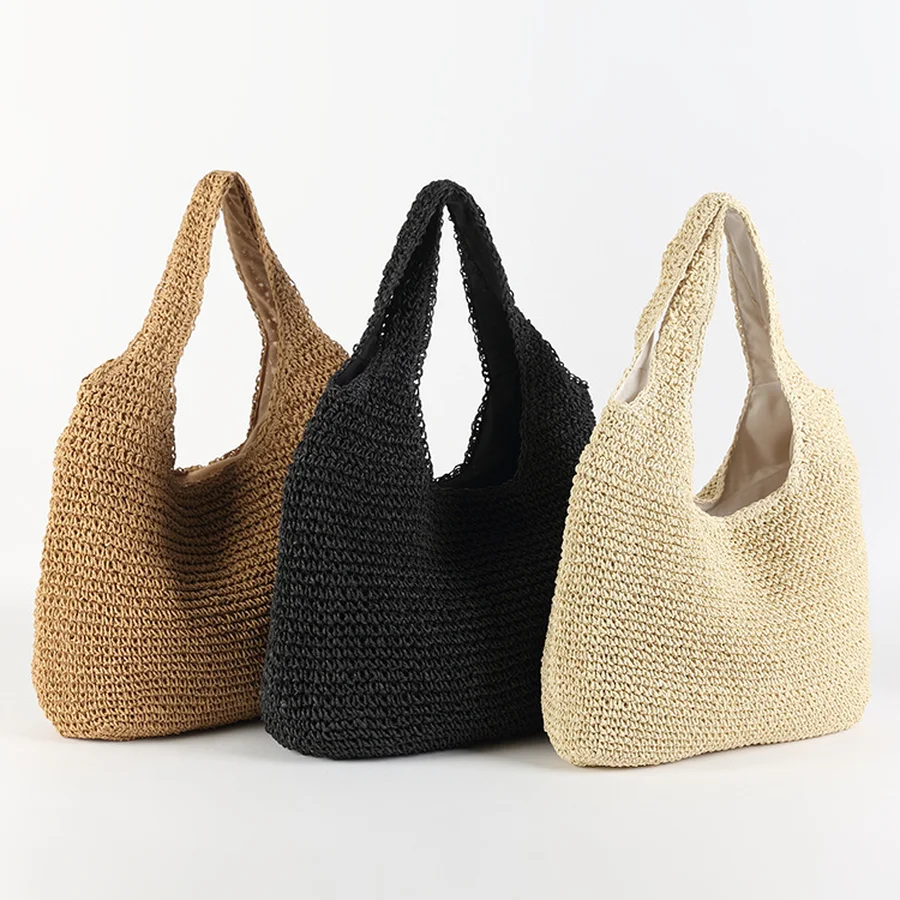 Heidi-Mode | Strohtasche Geflochtene Tasche Leicht & Strapazierfähig Lässige Sommertasche - Image 3