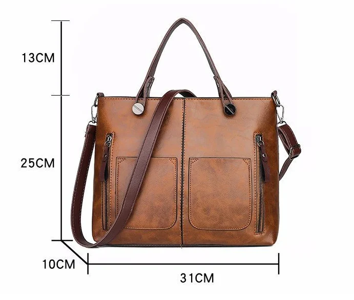 Heidi-Mode | Strukturierte Lederhandtasche mit Zwei Fächern für Damen - Image 6
