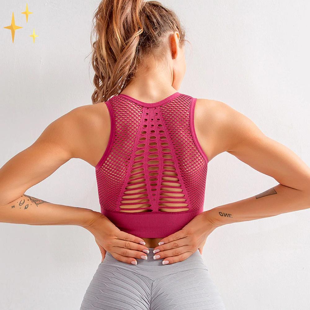 Heidi-Mode | Sport-Bh Top mit Gekreuzten Trägern und Netzrücken Aus Luftigem Dehnbarem Material - Image 10