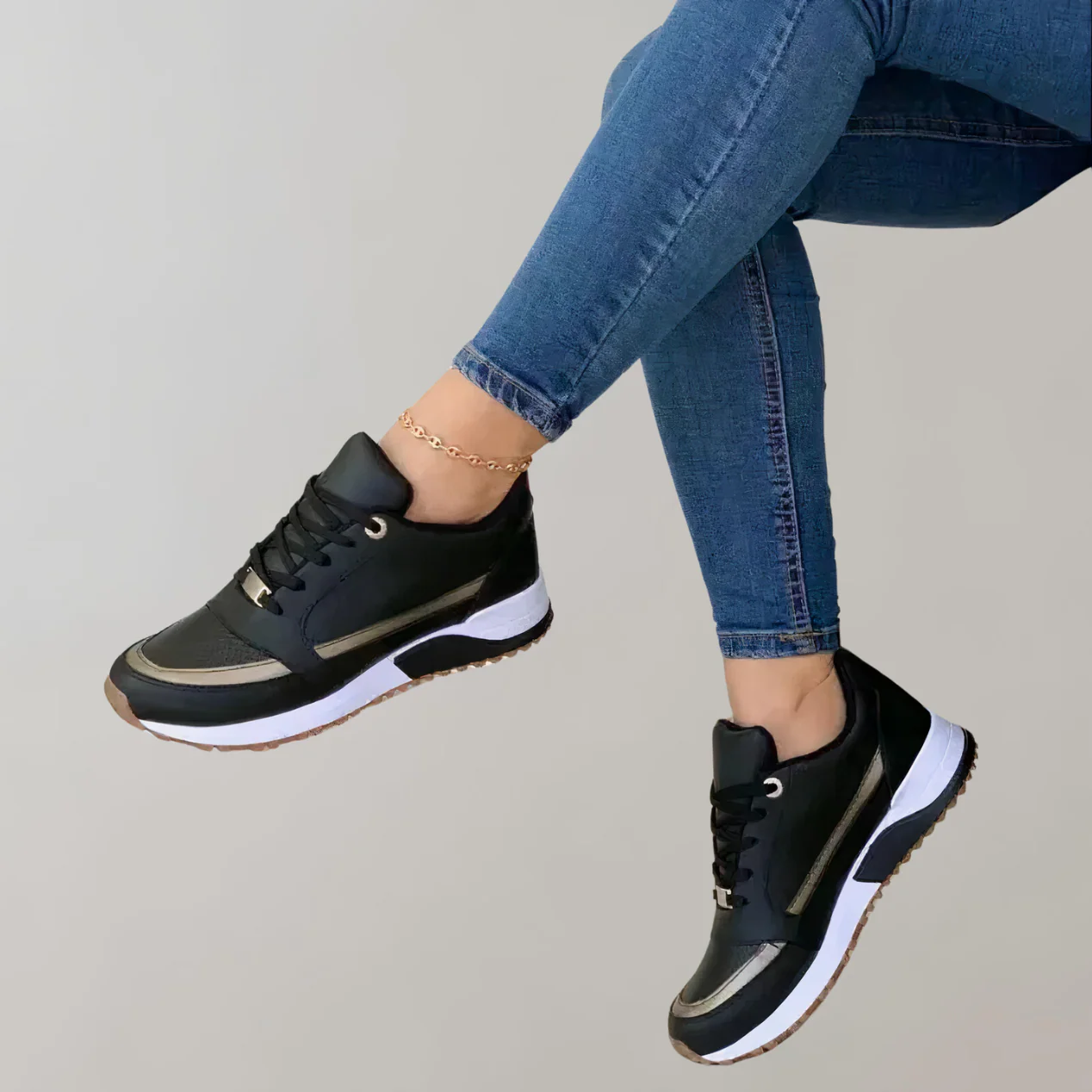 Heidi-Mode | Stylische Low Top Schnürsneaker für Damen für Den Alltag Sportliche Casual Fashion Sneaker