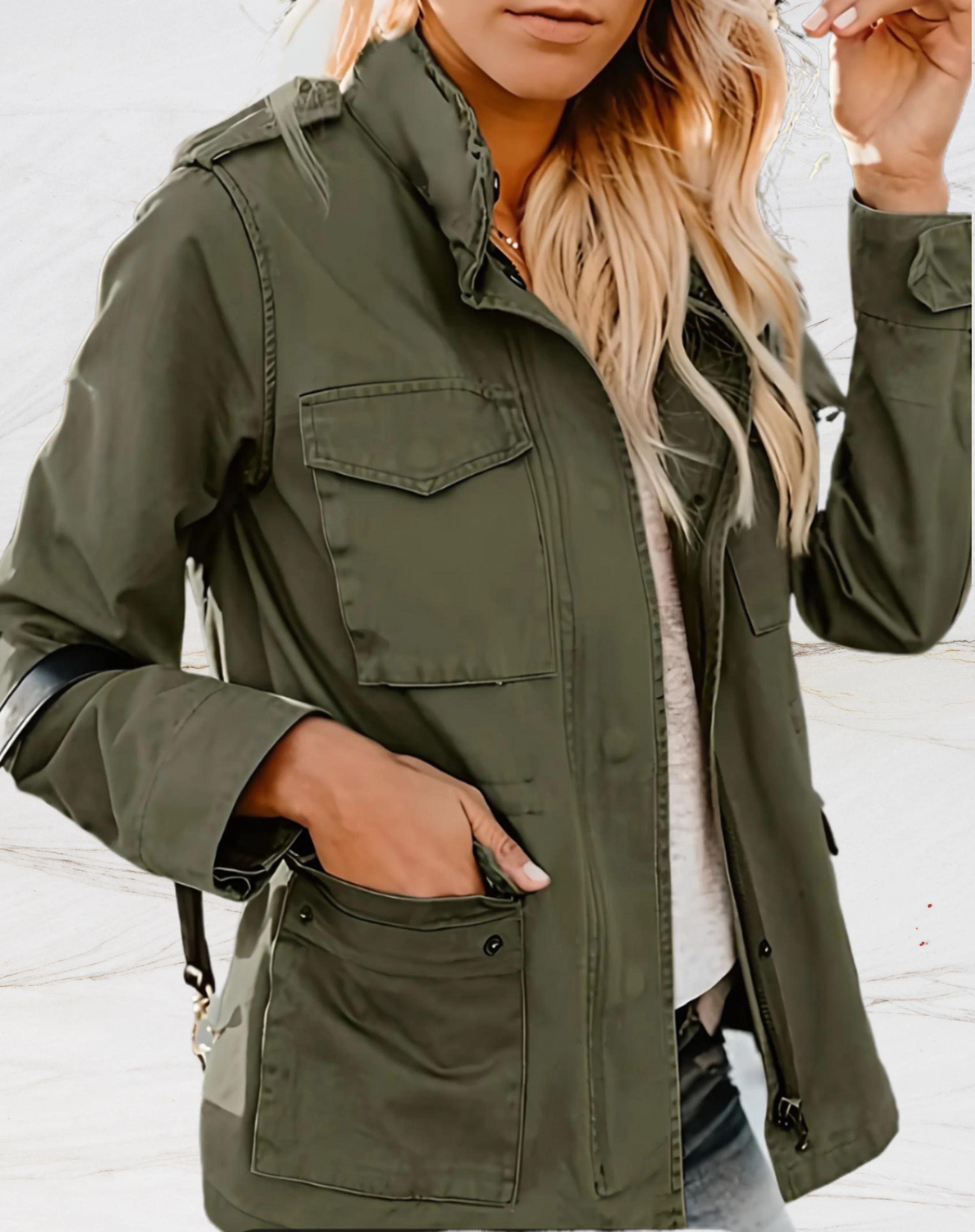 Heidi-Mode | Stylische Zip-Up Utility Jacke - Image 5