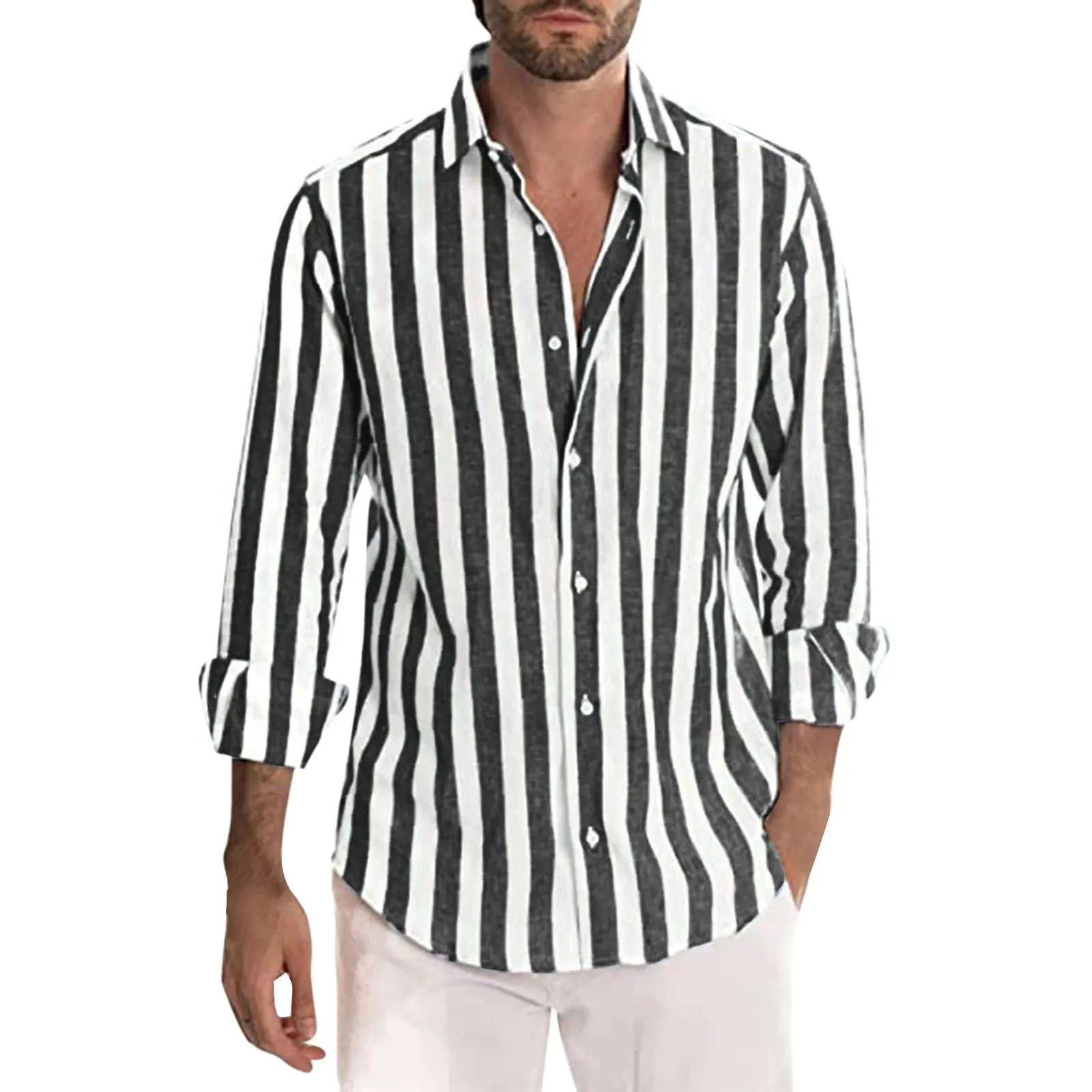 Heidi-Mode | Stylisches Gestreiftes Leinenhemd für Männer - Image 4
