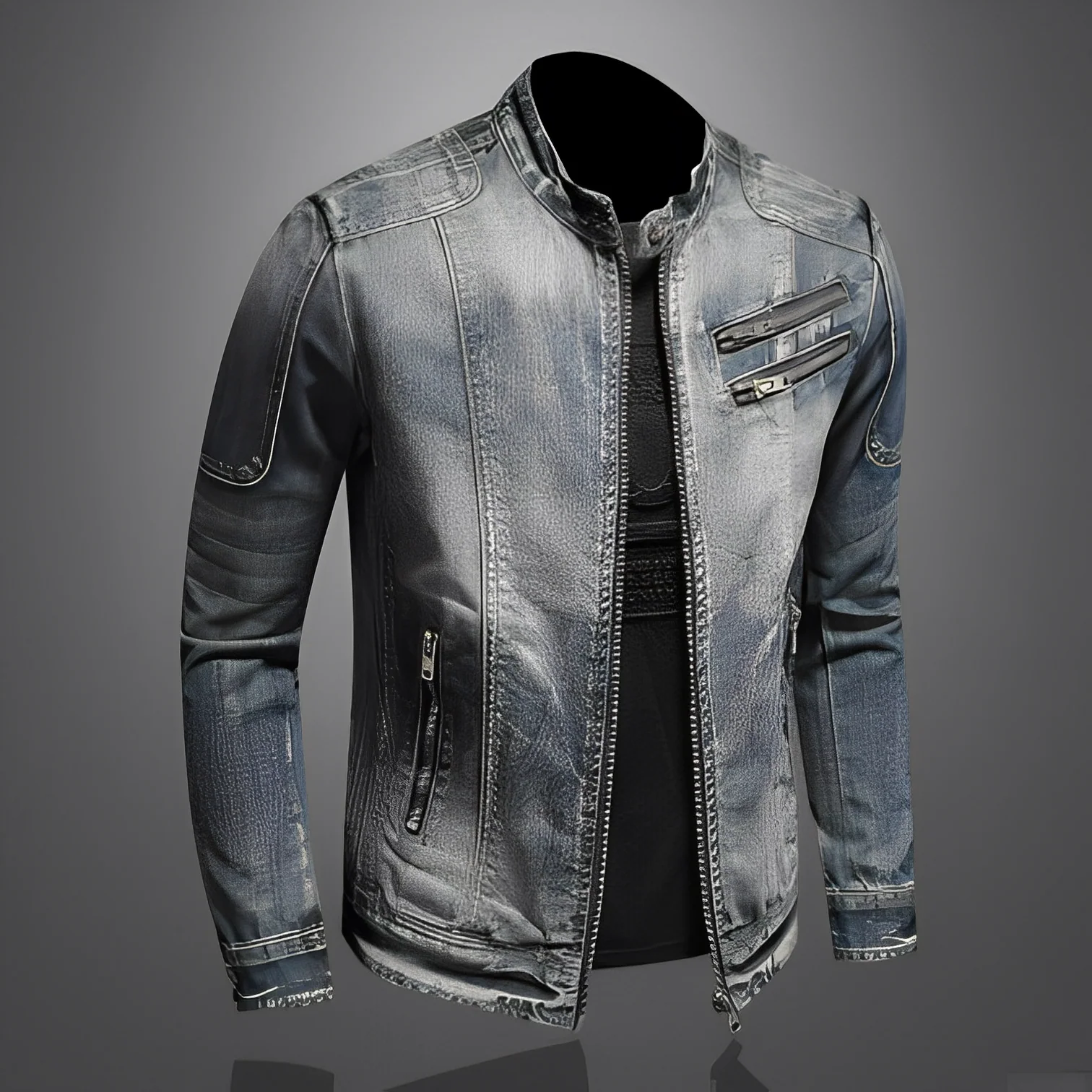 Heidi-Mode | Stylische Jeansjacke mit Taschen für Männer - Image 2