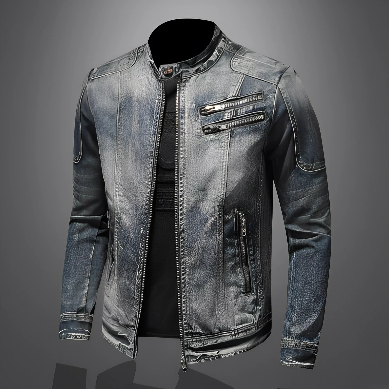 Heidi-Mode | Stylische Jeansjacke mit Taschen für Männer - Image 3
