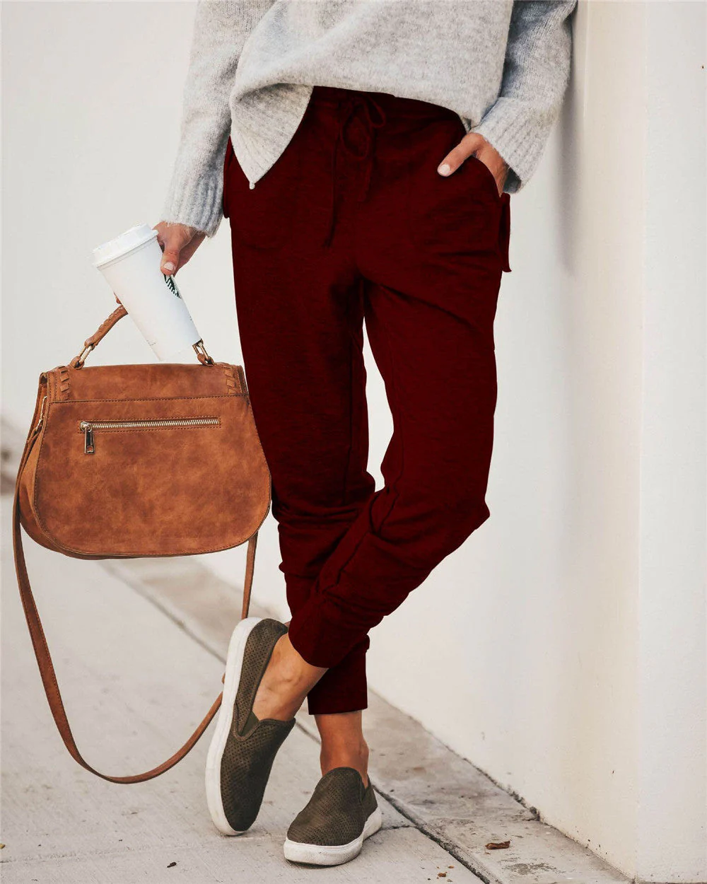 Heidi-Mode | Sweatpants Relaxed Passform Baumwollmischung Elastischer Bund Taschen - Image 2
