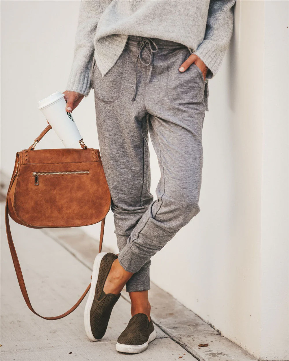Heidi-Mode | Sweatpants Relaxed Passform Baumwollmischung Elastischer Bund Taschen - Image 3