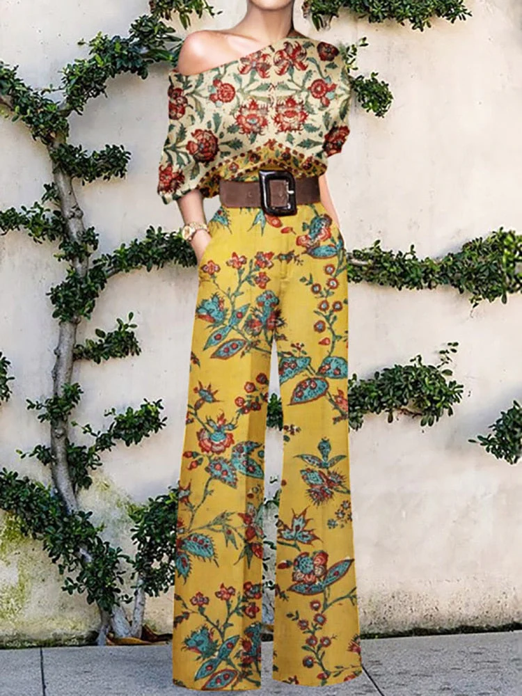 Heidi-Mode | Trägerloser Jumpsuit mit Blumenmuster - Image 5