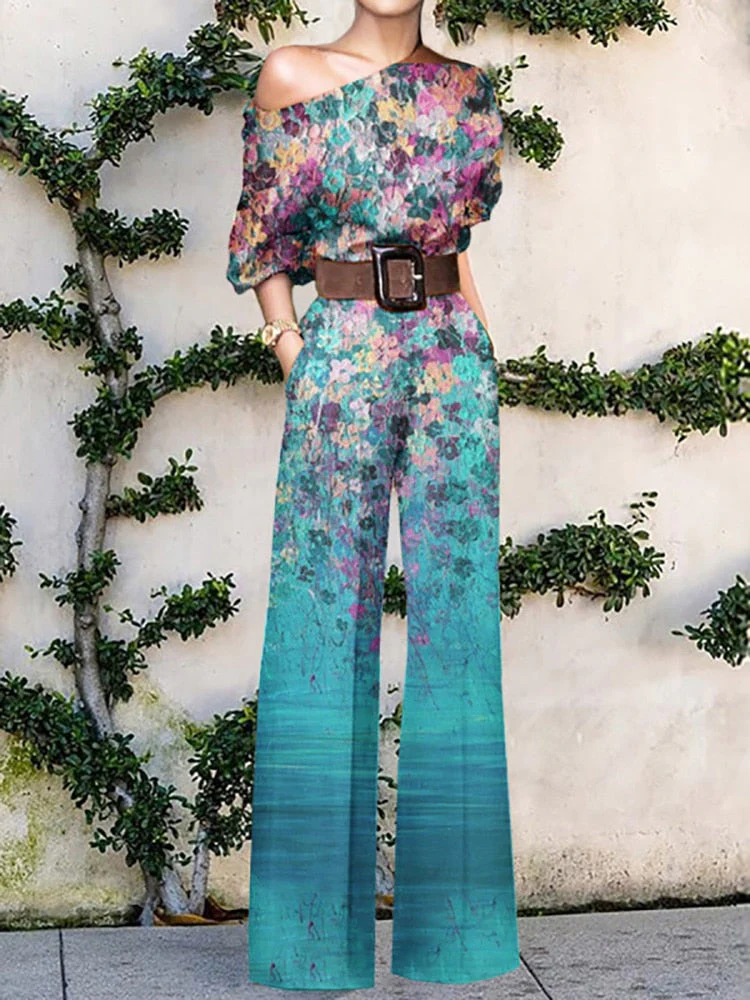 Heidi-Mode | Trägerloser Jumpsuit mit Blumenmuster - Image 6