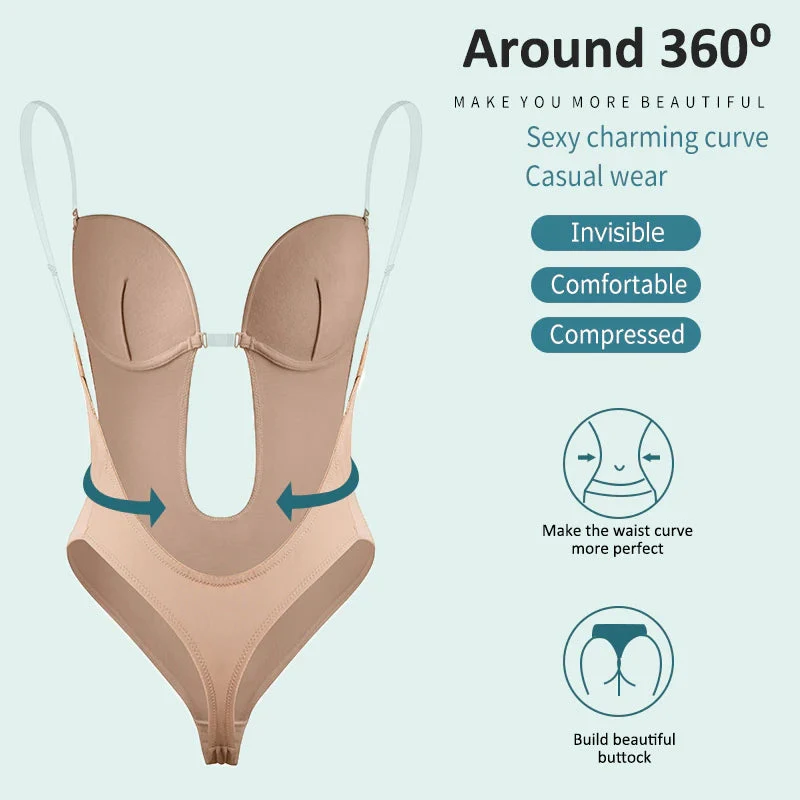 Heidi-Mode | Tiefer V-Ausschnitt Körperformender Bodysuit - Image 13