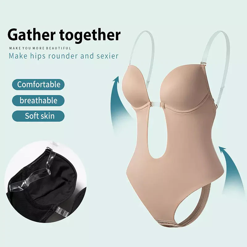 Heidi-Mode | Tiefer V-Ausschnitt Körperformender Bodysuit - Image 2