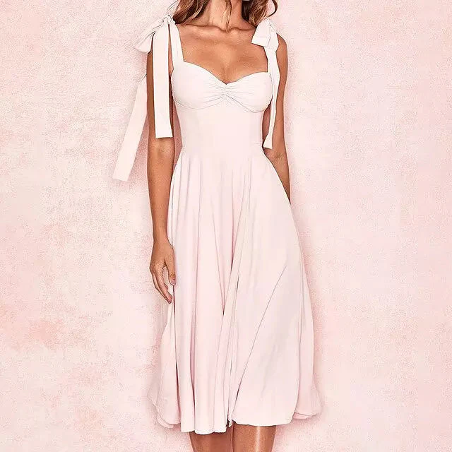 Heidi-Mode | Rückenfreies Korsett Korean Midi-Kleid für Frauen - Image 9