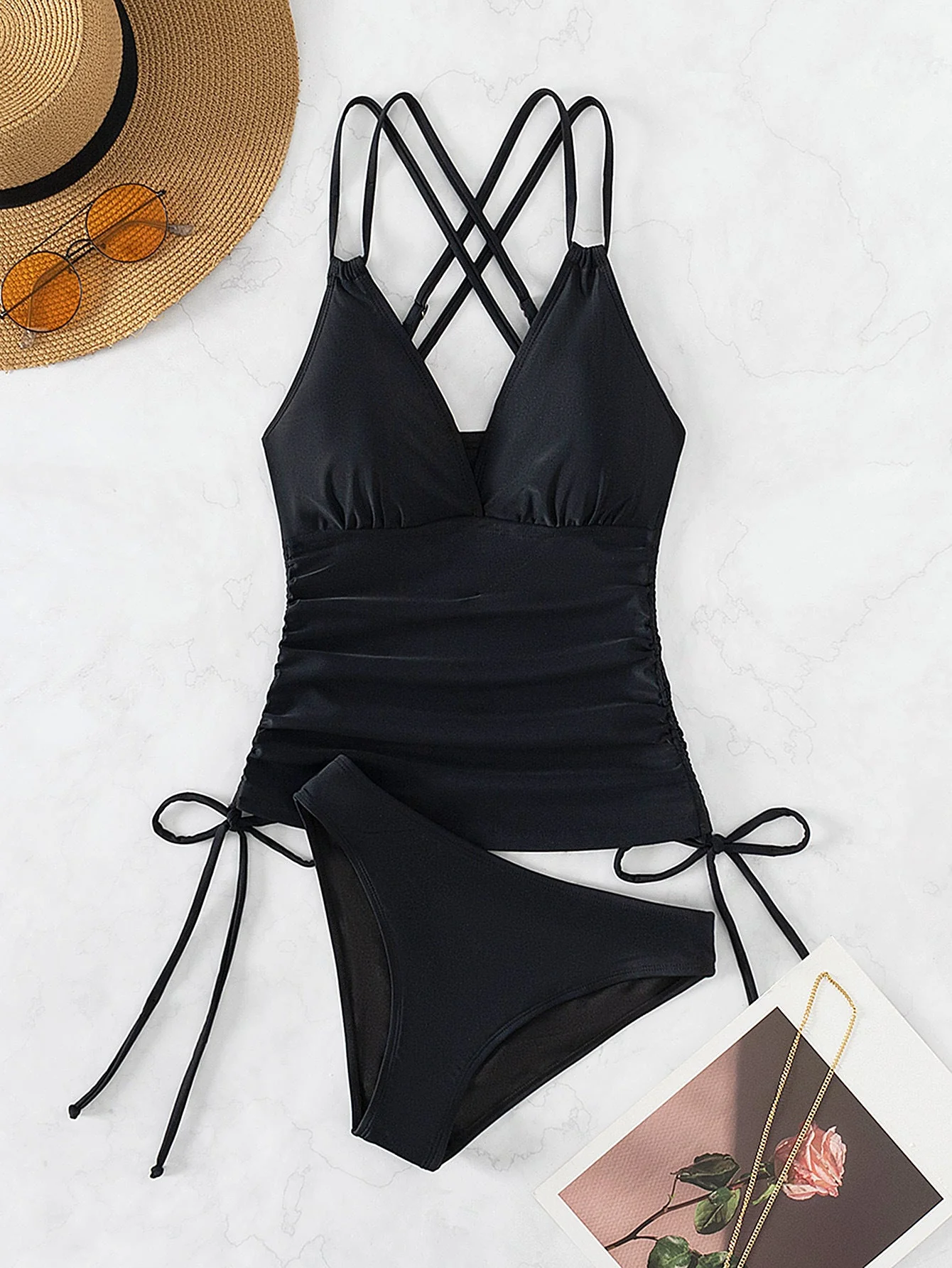Heidi-Mode | Tankini-Badeanzug mit Überkreuzten Trägern - Image 19