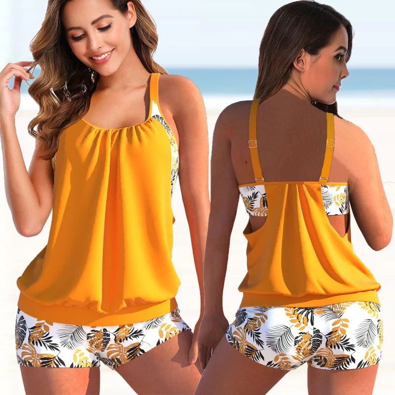 Heidi-Mode | Tankini-Set Sommerliches Zweifarbiges Tankini-Set - Image 5