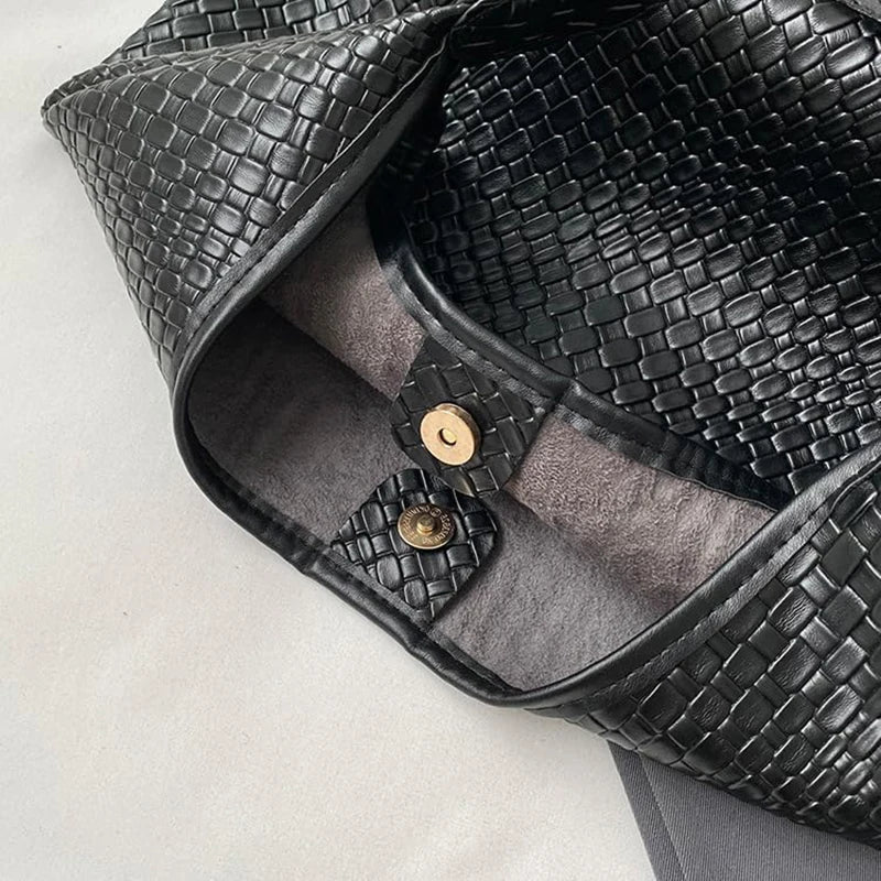 Heidi-Mode | Tasche Vegan Leder Alltag Gewebte Tasche Schultertasche - Image 3