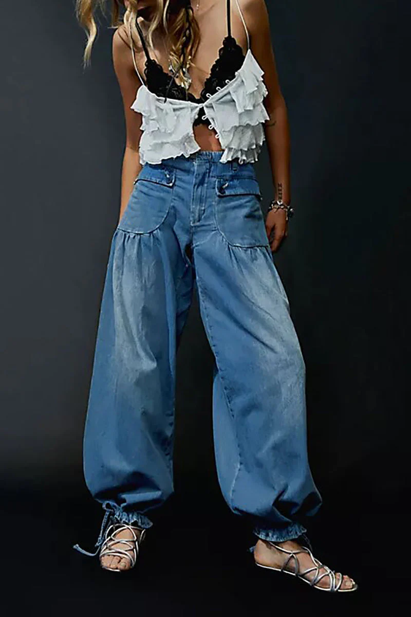 Heidi-Mode | Taschen Schnürung Ballon Jeans - Image 2