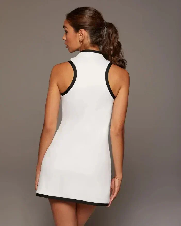 Heidi-Mode | Tennis Mini Kleid mit Reißverschluss Vorne - Image 2