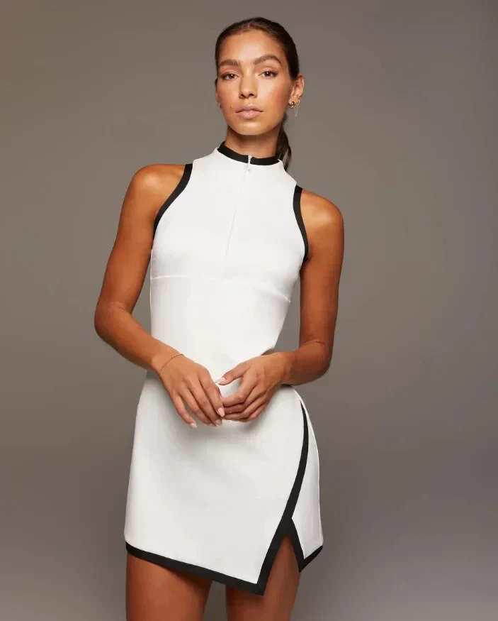 Heidi-Mode | Tennis Mini Kleid mit Reißverschluss Vorne - Image 5