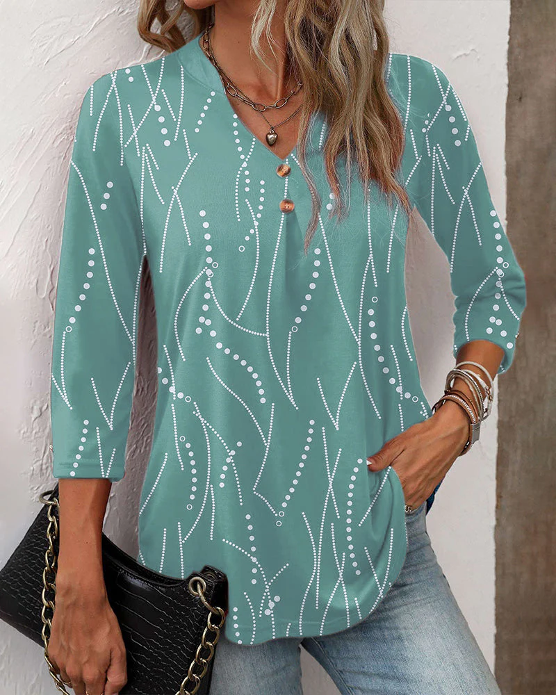 Heidi-Mode | Top mit Knopfdruck und V-Ausschnitt - Image 3