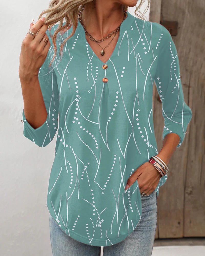 Heidi-Mode | Top mit Knopfdruck und V-Ausschnitt - Image 8
