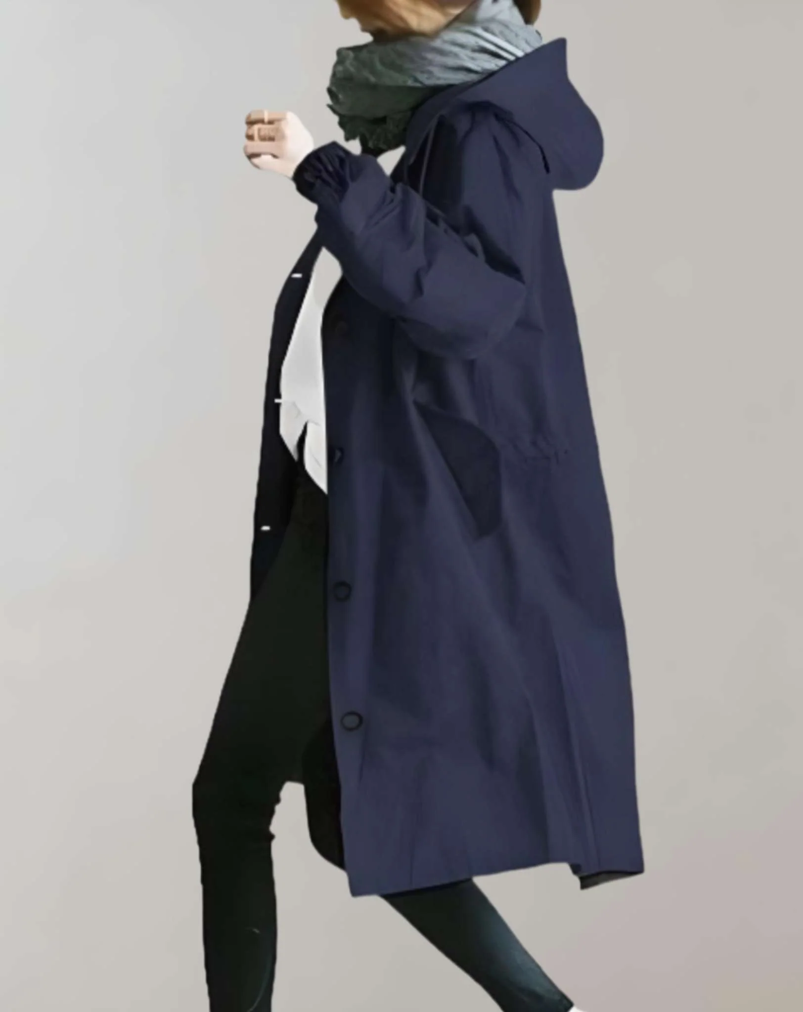 Heidi-Mode | Wasserfester und Warmer Kapuzen-Trenchcoat - Image 4