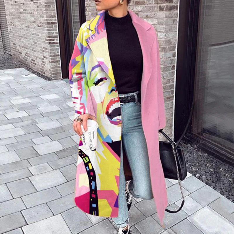 Heidi-Mode | Trenchcoat Damen Lang Übergröße Jacke - Image 2