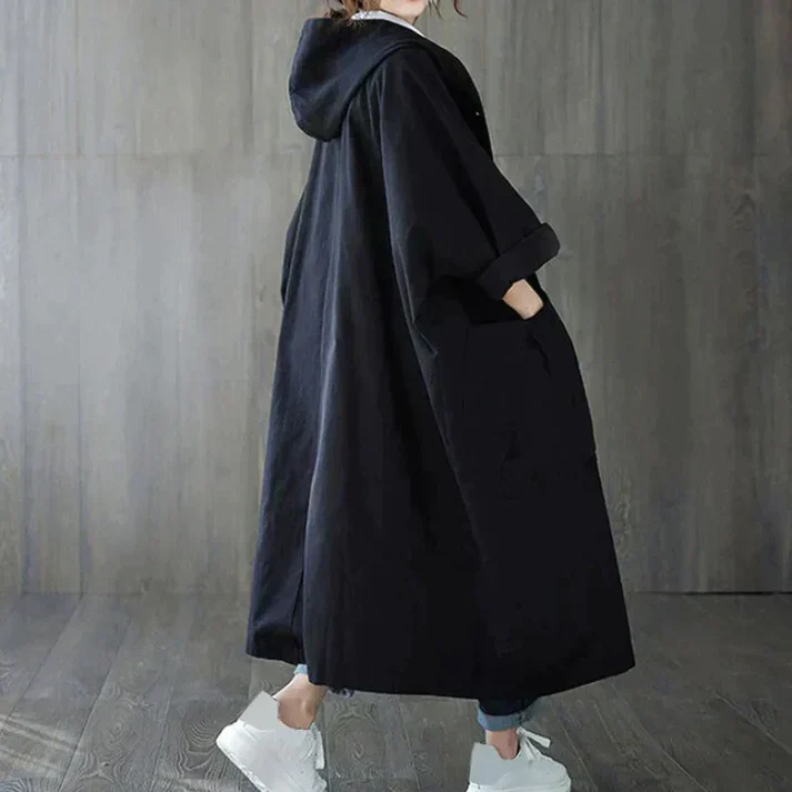 Heidi-Mode | trenchcoat - trendiger langer Damenmantel mit Taschen - Image 3