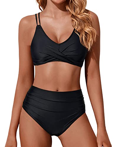 Heidi-Mode | Twist Front Hohe Taille Bikini Satz Zweiteilige Badeanzüge Push Up Wickel Badeanzüge - Image 4