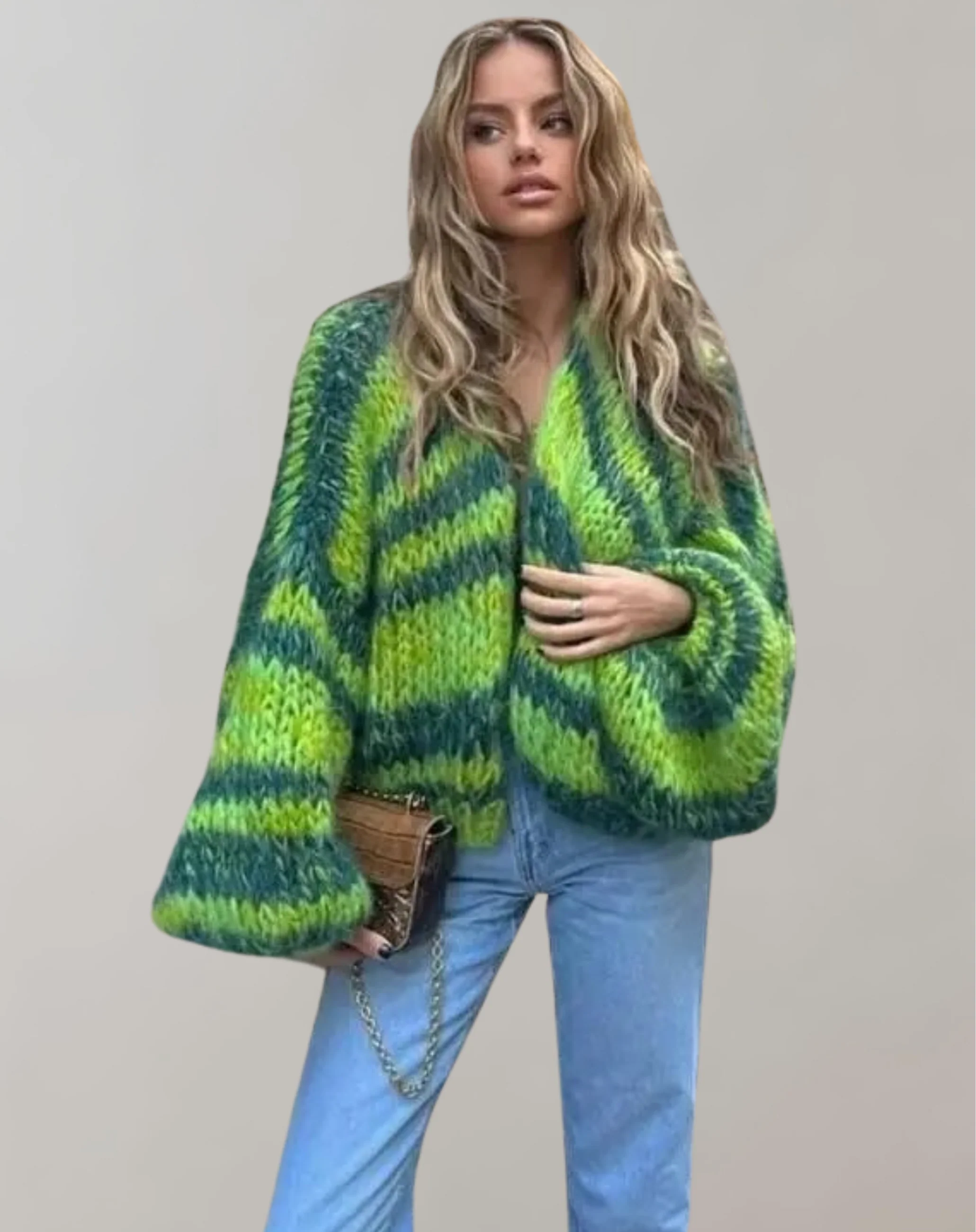 Heidi-Mode | Übergroße und Bunte Strickjacke - Image 4