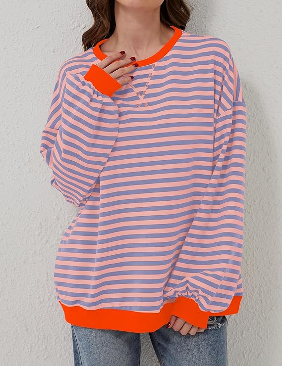 Heidi-Mode | Übergroßer und Gestreifter Pullover für Damen - Image 13