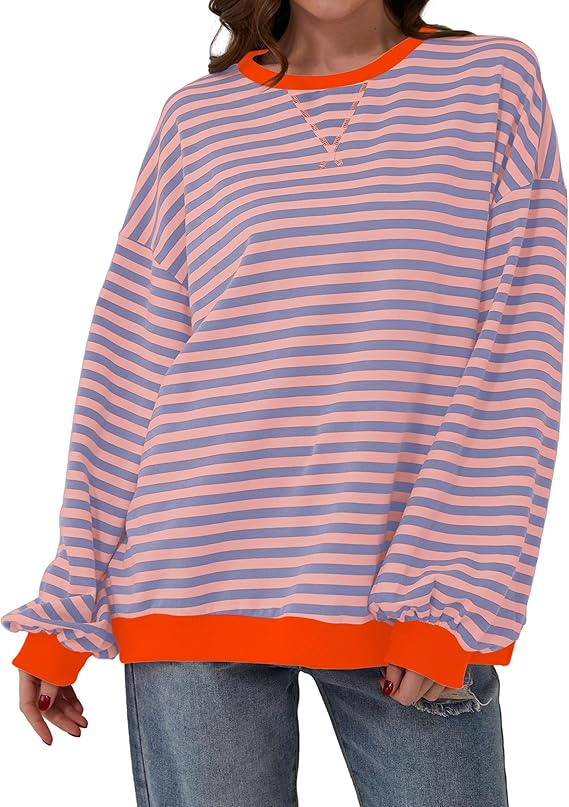 Heidi-Mode | Übergroßer und Gestreifter Pullover für Damen - Image 14
