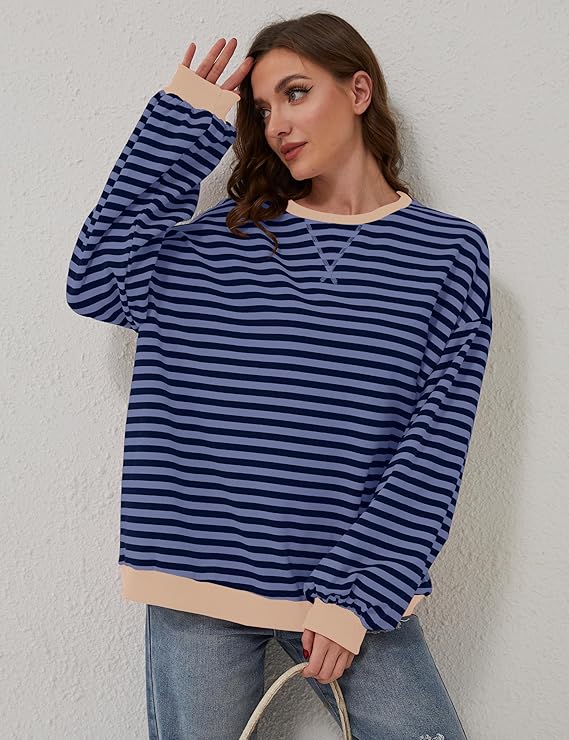 Heidi-Mode | Übergroßer und Gestreifter Pullover für Damen - Image 17