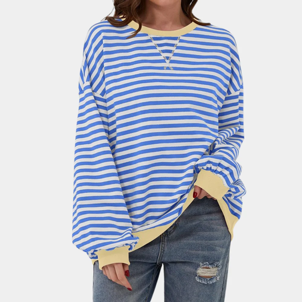 Heidi-Mode | Übergroßer und Gestreifter Pullover für Damen - Image 8