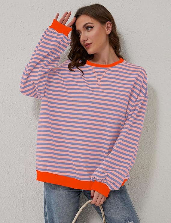 Heidi-Mode | Übergroßer und Gestreifter Pullover für Damen - Image 9