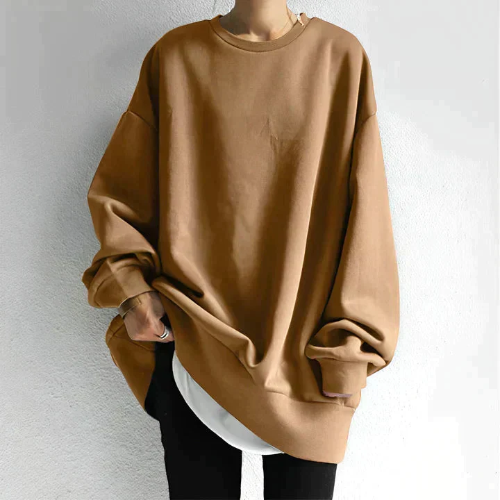 Heidi-Mode | Übergroßes Pullover Frauen Langarm Baggy Pullover mit Lockerer Passform - Image 2