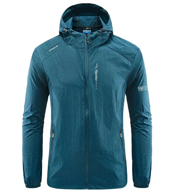 Heidi-Mode | Ultraleichte Wind und Sonnensichere Kapuzen Sommerjacke Herren