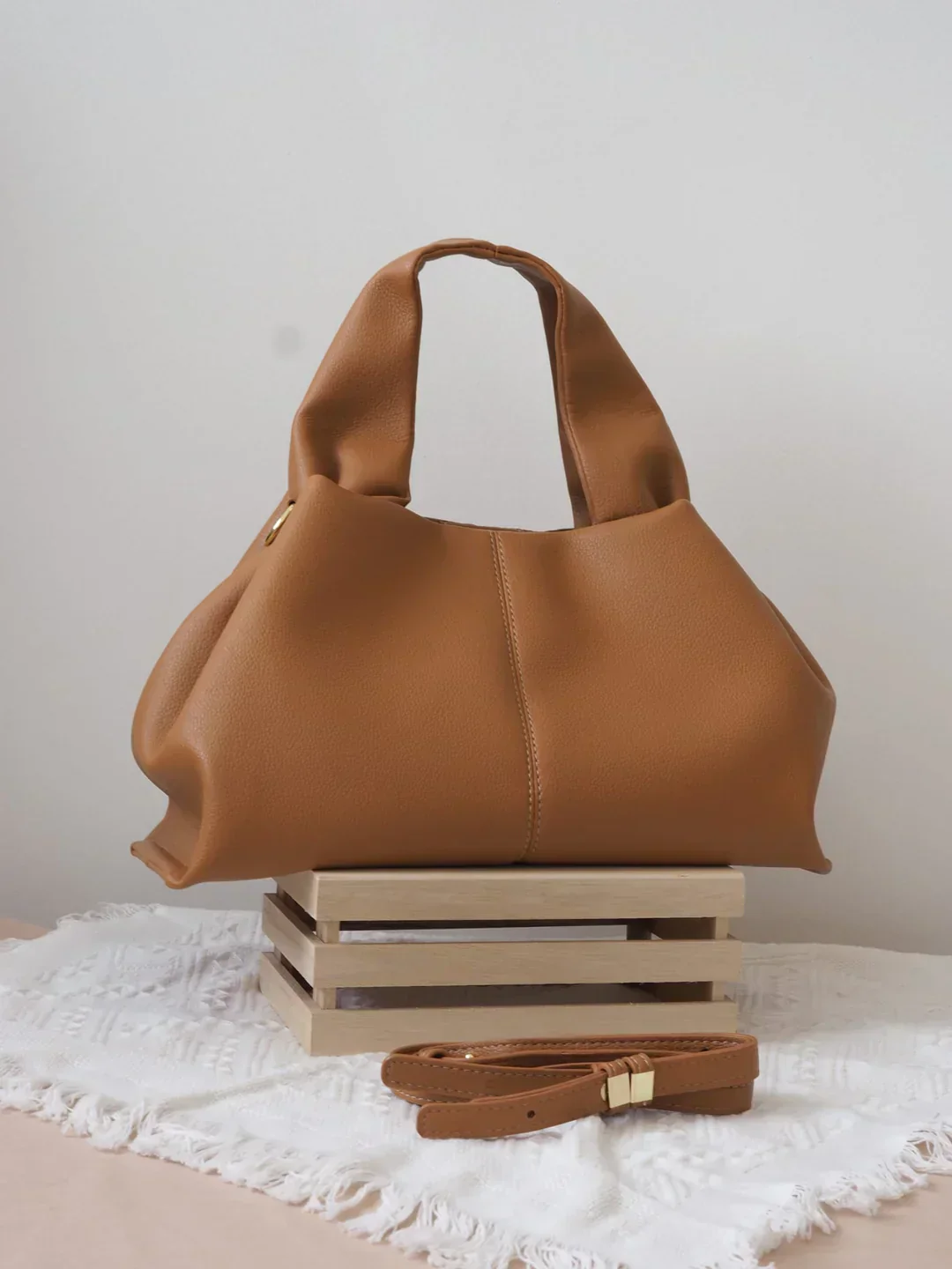 Heidi-Mode | Umhängetasche Damen Handtasche mit Reißverschluss