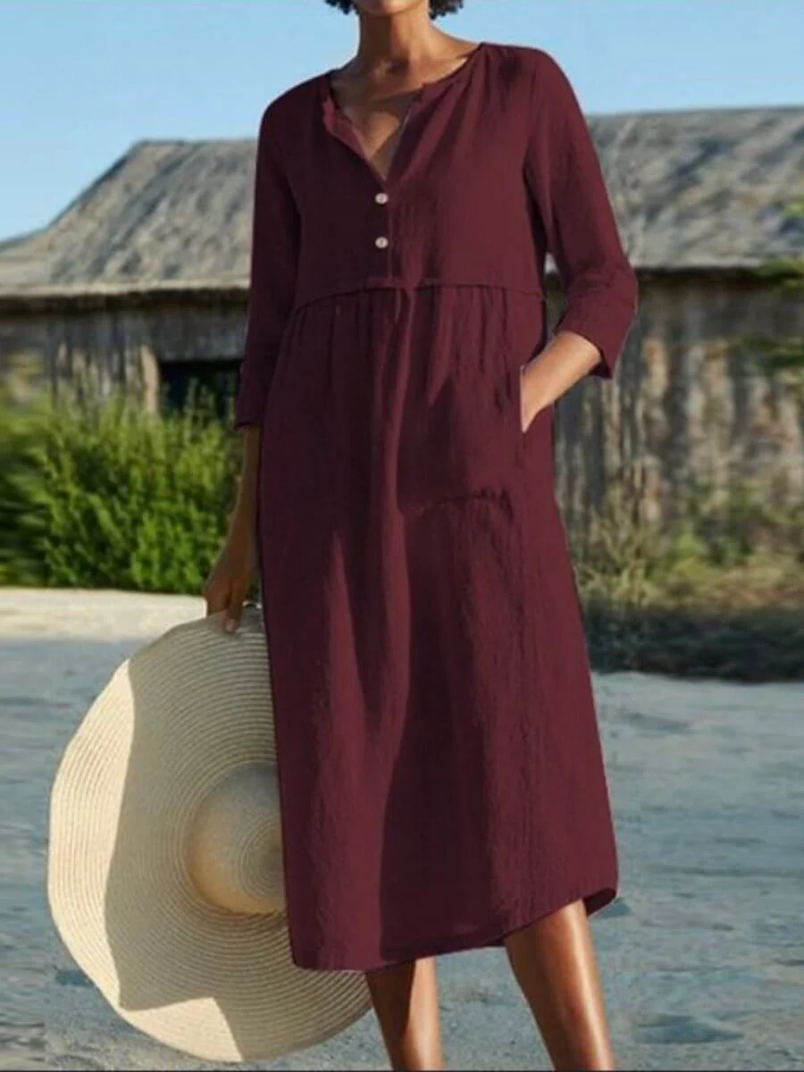 Heidi-Mode | und Leinen Kleid mit Halbarm - Image 4
