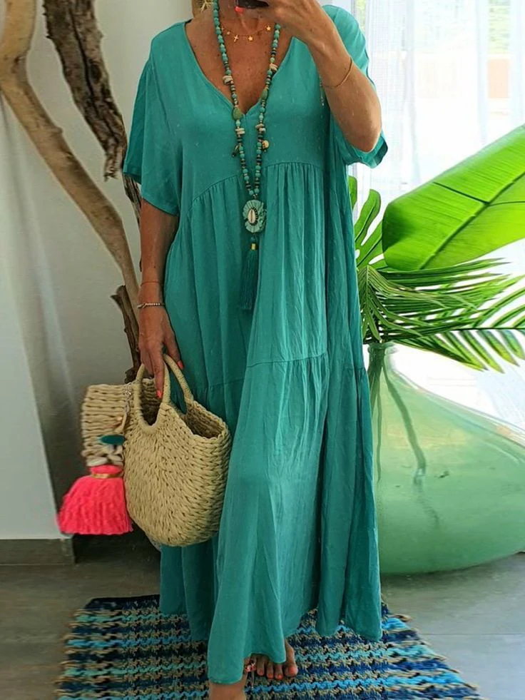 Heidi-Mode | Unregelmäßiges Mehrfarbenes Kleid In Übergröße - Image 5