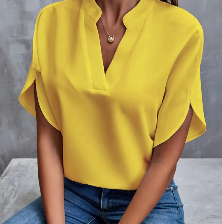 Heidi-Mode | V-Ausschnitt Damen Kurzarm-Shirt - Image 6