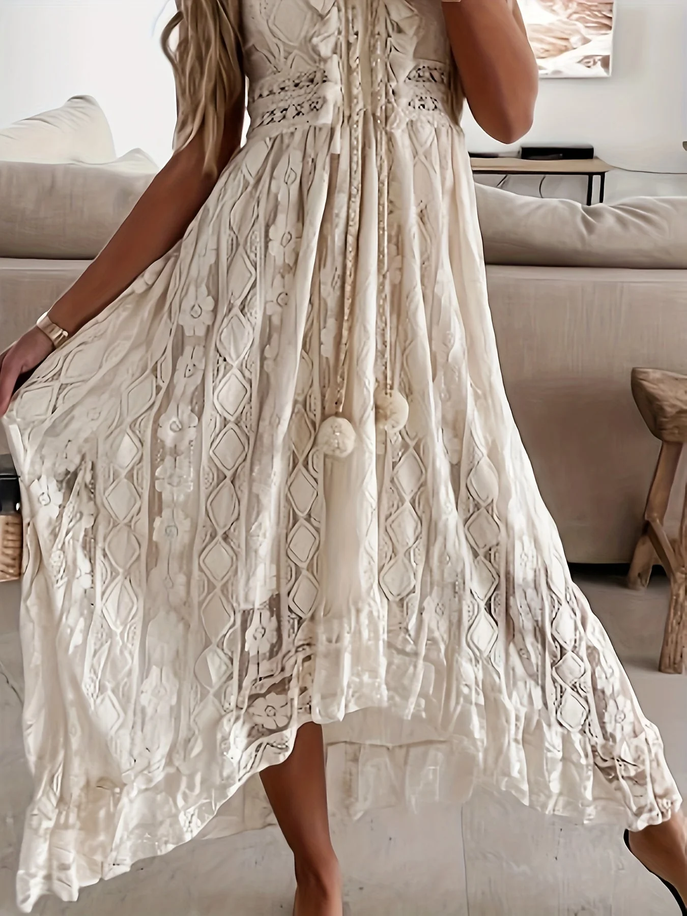 Heidi-Mode | V-Ausschnitt Maxikleid für Damen - Image 2
