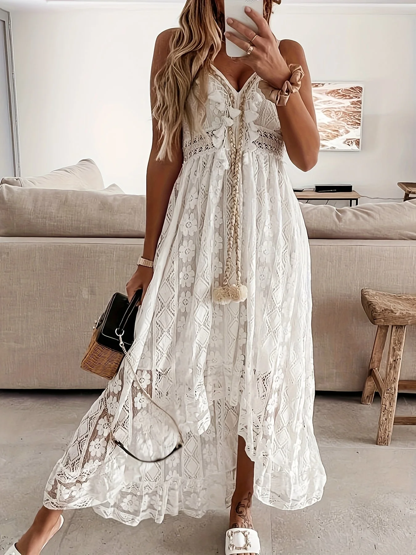 Heidi-Mode | V-Ausschnitt Maxikleid für Damen - Image 4