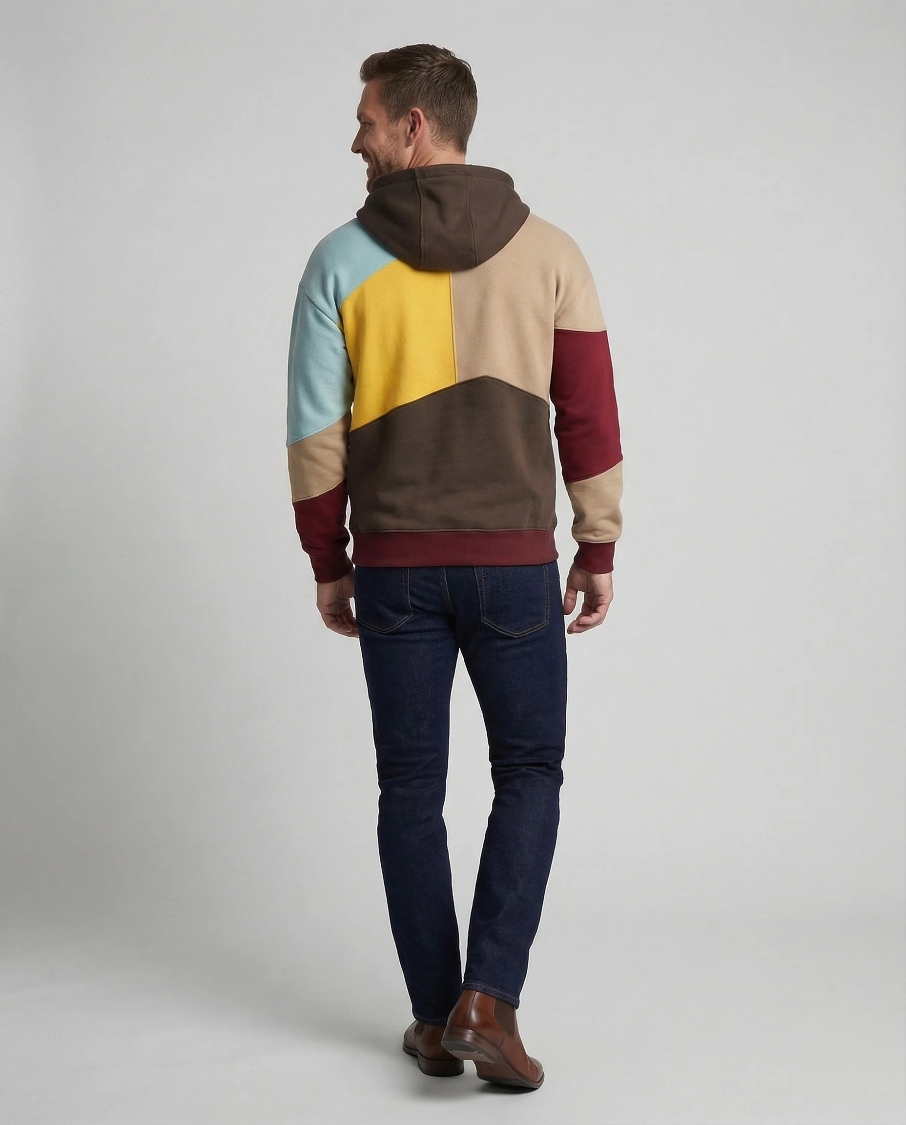 Unisex Vanguard Hoodie – Color-Block, Kapuze & Kängurutasche, Loose Fit | Heidi-Mode - Image 3