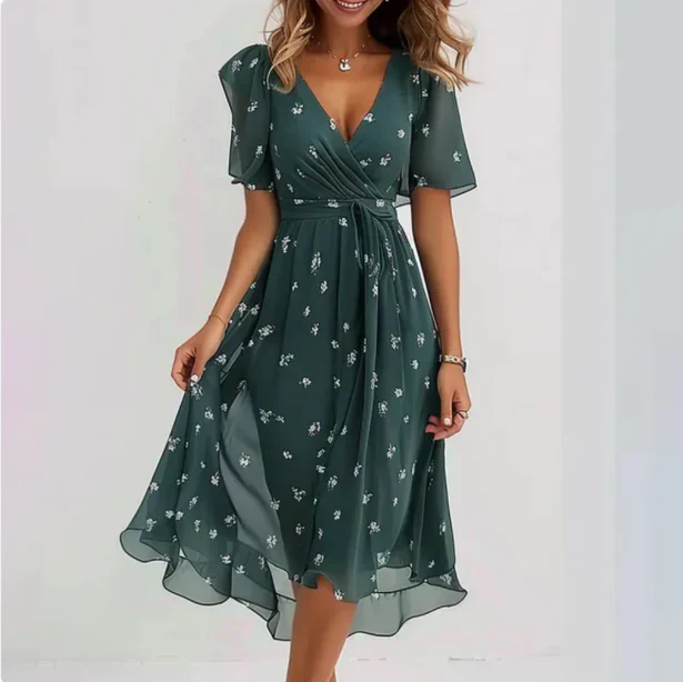Heidi-Mode | V-Ausschnitt Kleid