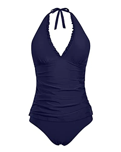 Heidi-Mode | Verstellbare Träger Zwei Teile Badeanzüge V-Ausschnitt Tankini Badeanzüge - Image 4