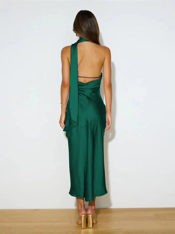 Heidi-Mode | Vibrant Halter-Midi-Kleid - Image 6