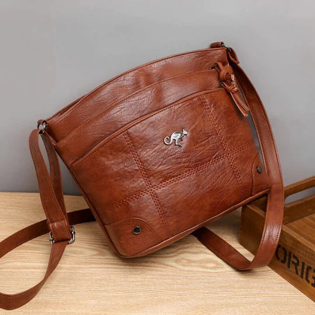 Heidi-Mode | Vintage Leder Umhängetasche für Damen - Image 2